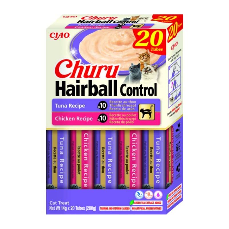 Churu Cat Hairball Variety kaķu gardums krēms kaķiem multipaka 14 g N20
